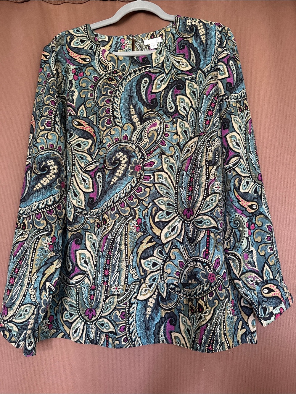 J. Jill Paisley Print Blouse in Blue and Purple